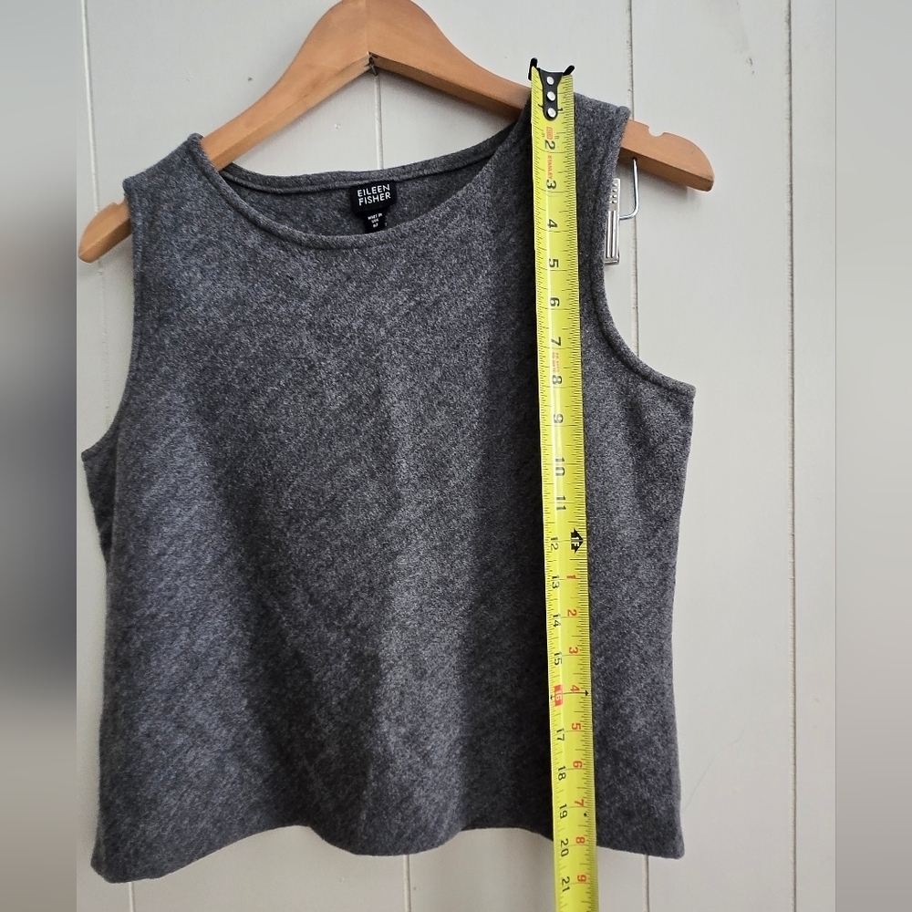 Eileen Fisher Charcoal Sleeveless Tank Top-Size M -100%wool - Picture 5 of 7